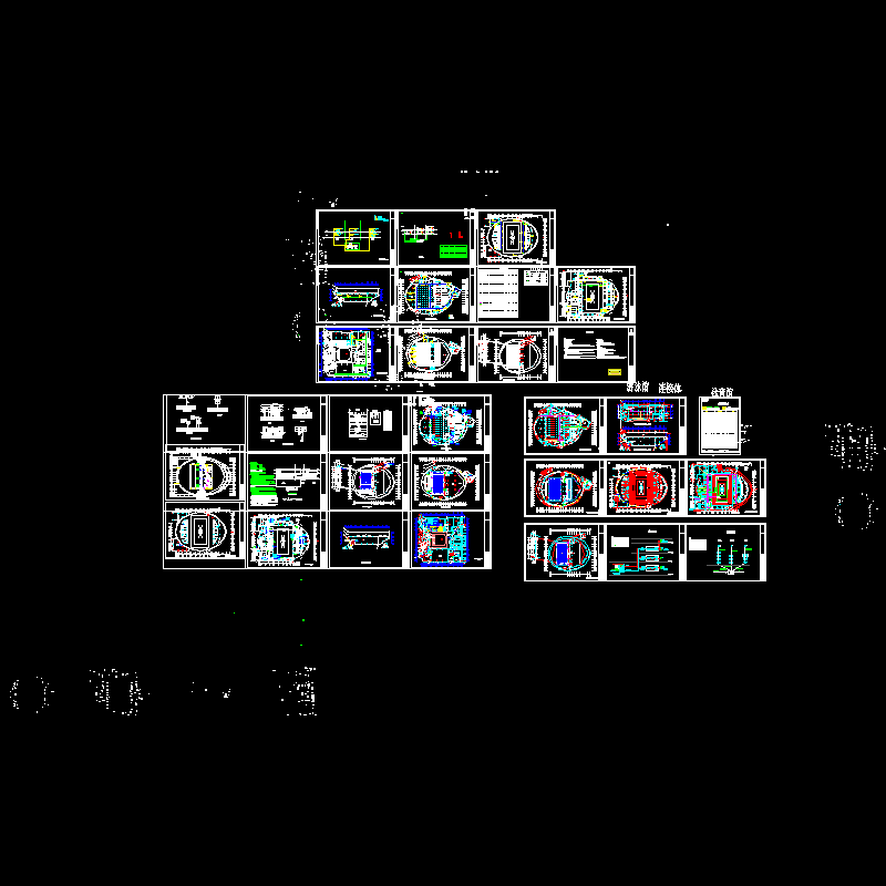 3层体育馆弱电路CAD施工图纸 - 1