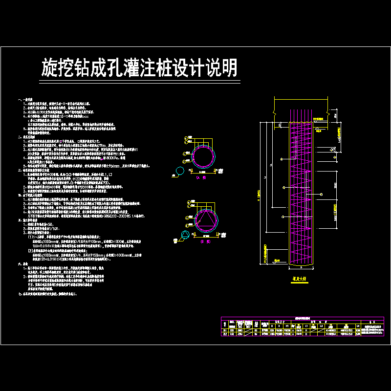 旋挖钻成孔灌注桩设计说明 - 1