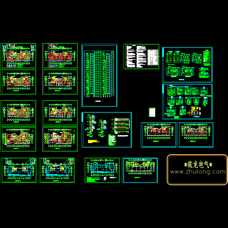 18层住宅小区全套电气设计CAD施工图纸 - 1