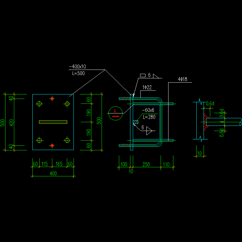 锚栓节点构造CAD详图纸 - 1