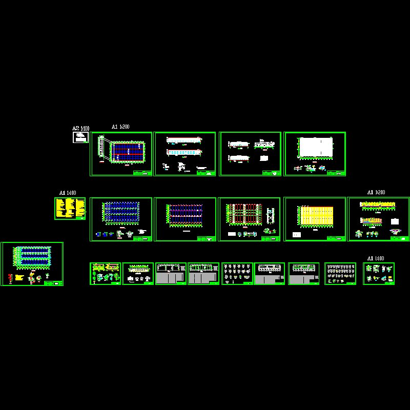 2层轻钢厂房结构CAD施工大样图 - 1