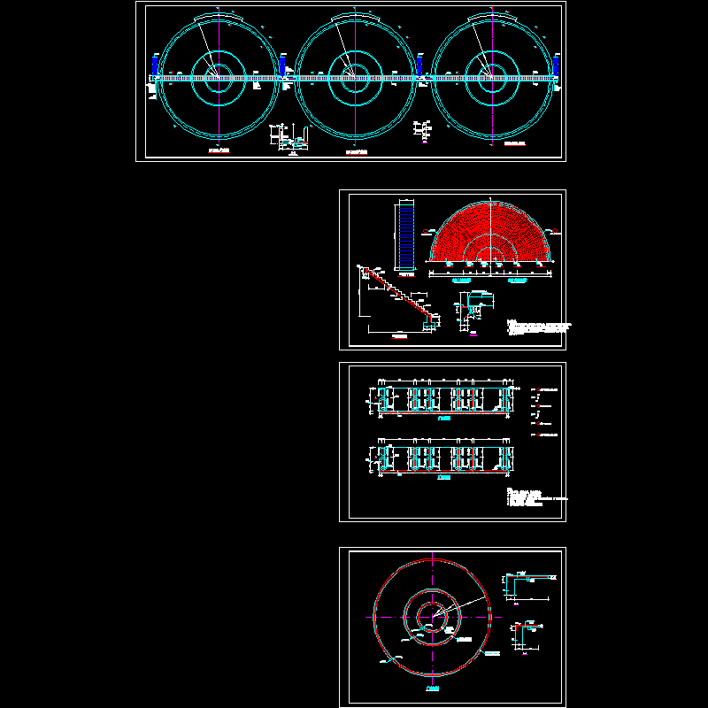 反应池结构CAD图纸 - 1