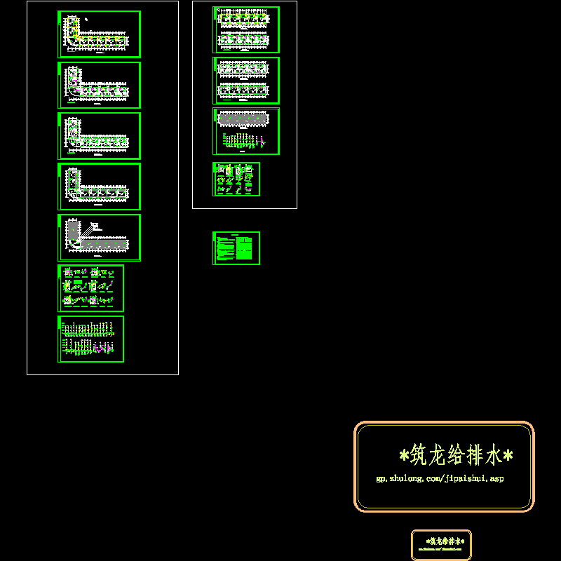 3层住宅楼给排水CAD施工大样图 - 1