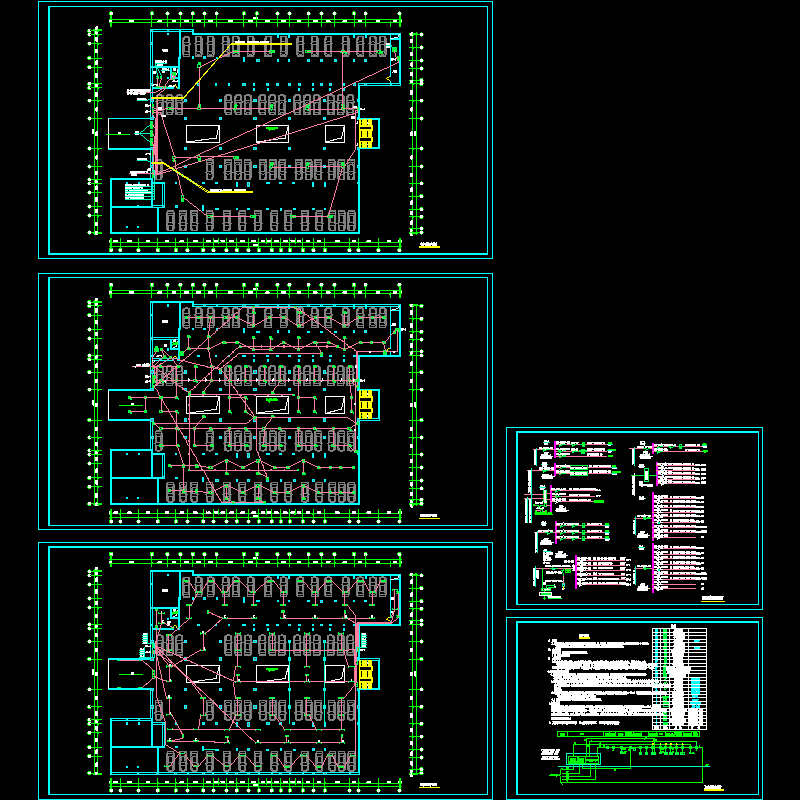 小区地下车库电气CAD施工图纸 - 1