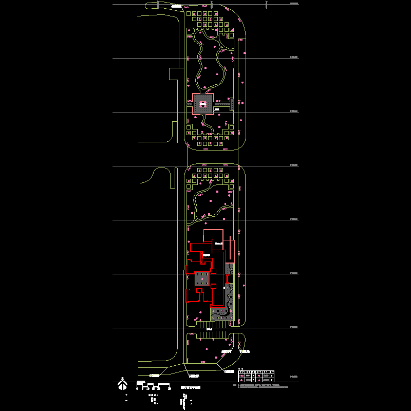 园灯布置平面CAD图纸 - 1