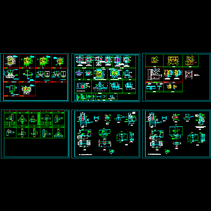 钢结构设计标准节点构造CAD详图纸 - 1