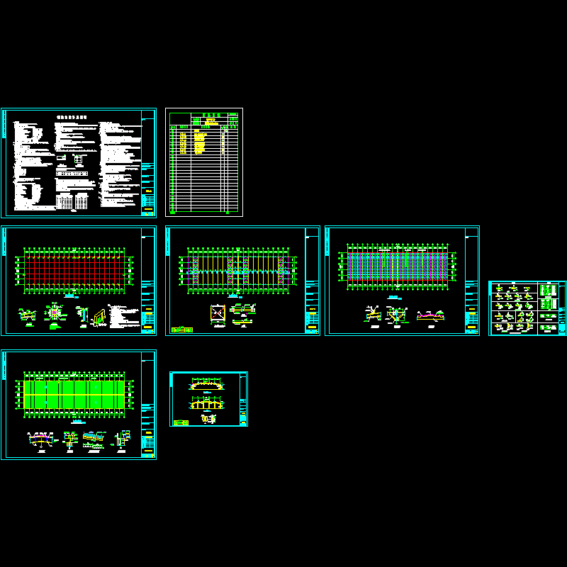 108X30m门式刚架钢结构厂房工程施工方案图纸（CAD，7张） - 1
