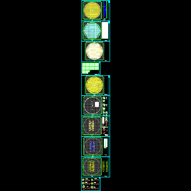 103米跨球壳网架结构CAD施工图纸 - 1