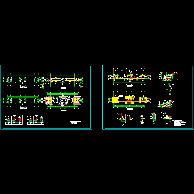 两层门卫房结构设计CAD施工图纸 - 1