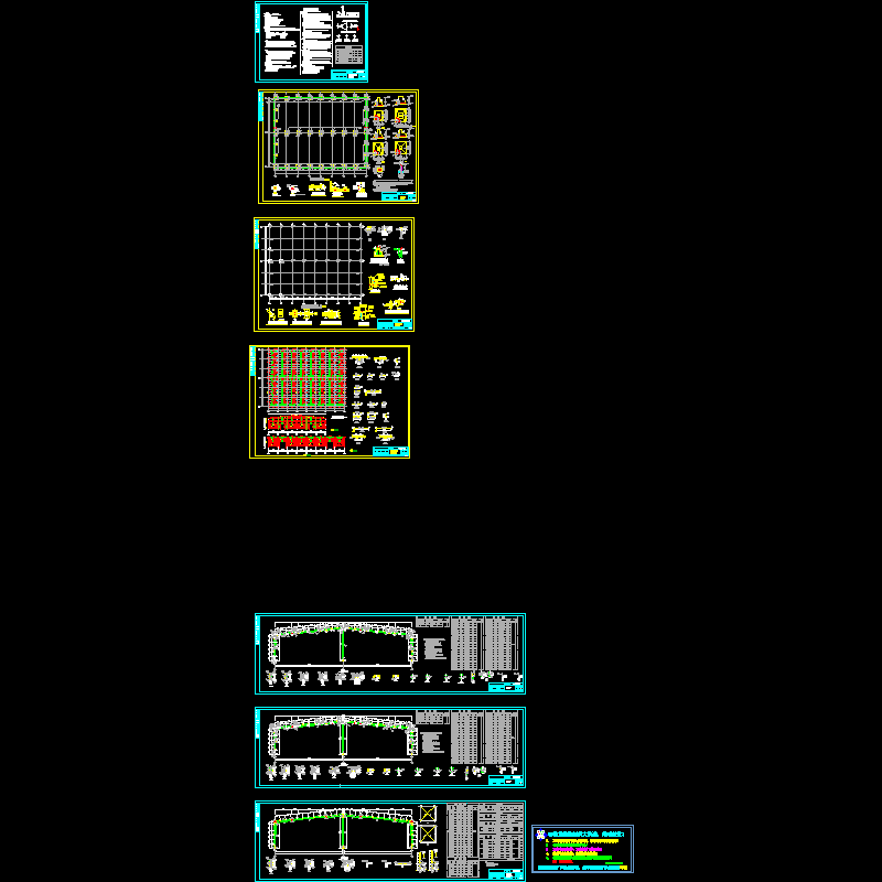 2×18米跨钢结构厂房CAD施工图纸 - 1