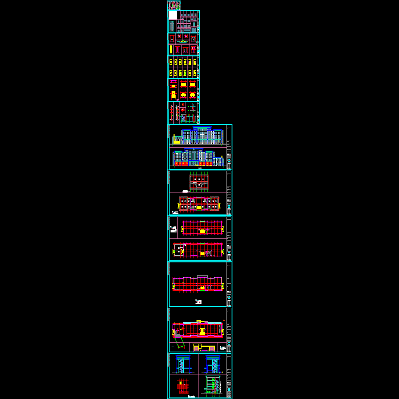 5层消防站建筑施工CAD图纸 - 1