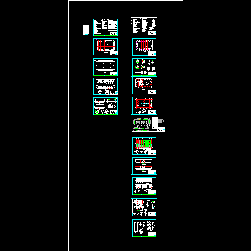 22米门钢仓库CAD施工图纸（全套） - 1