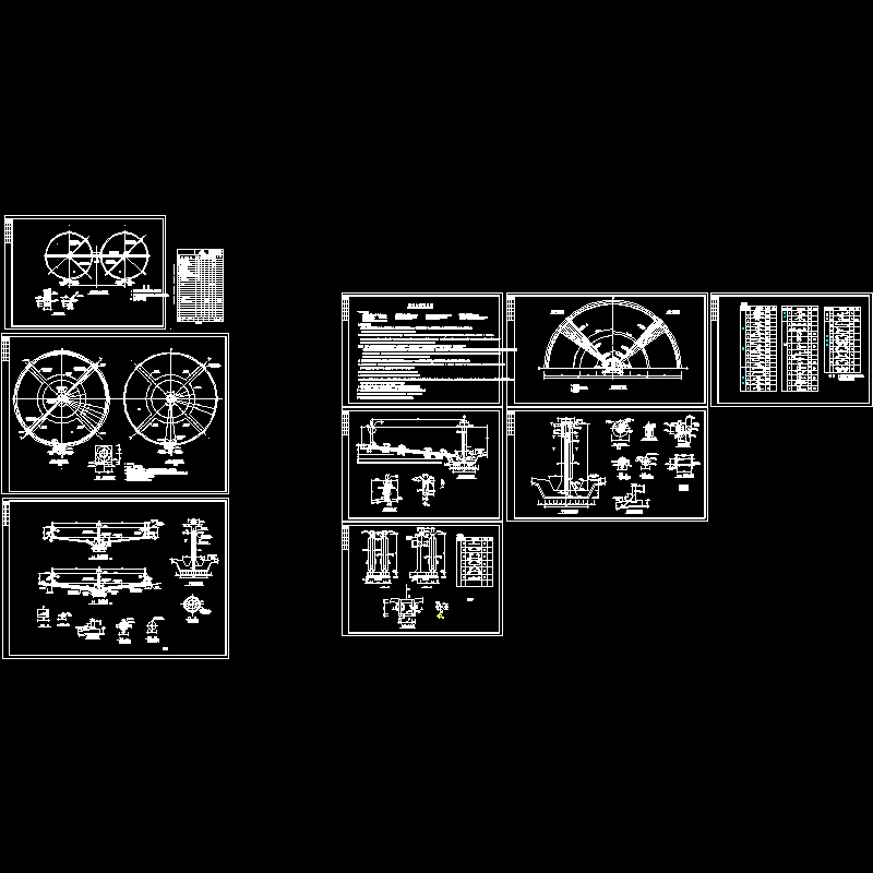 污水治理工程后浓缩池结构CAD图纸 - 1