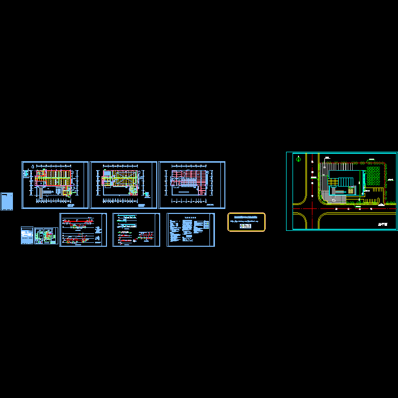 城市城建展览馆给排水及消防全套CAD大样图 - 1