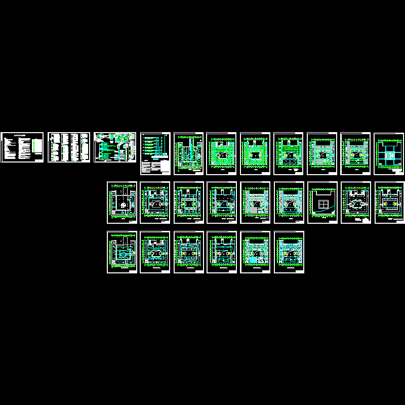 美食综合大厦全套电气CAD施工图纸 - 1