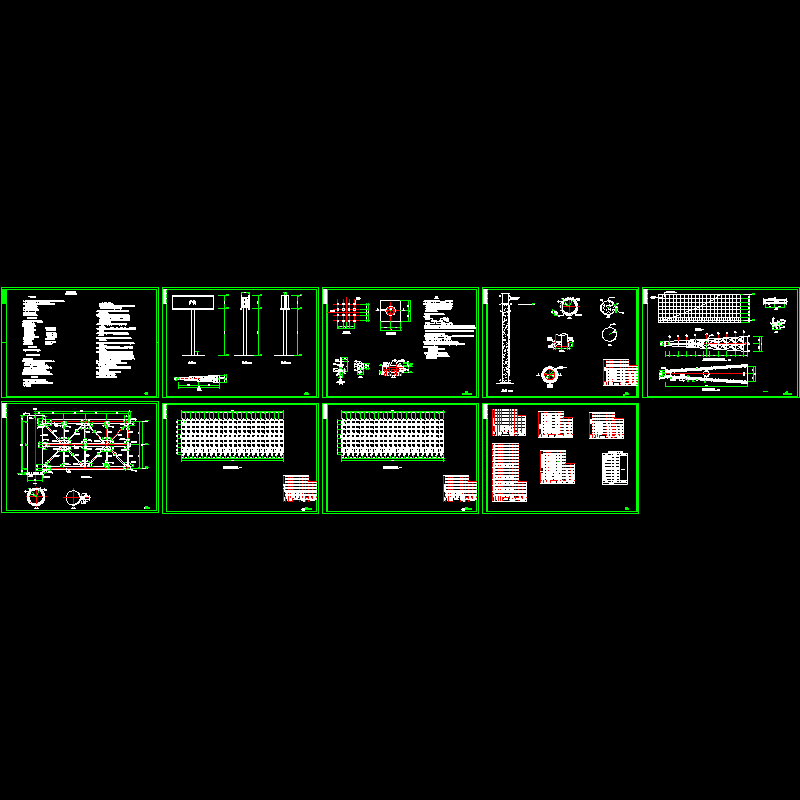 28米高广告牌结构CAD施工图纸 - 1
