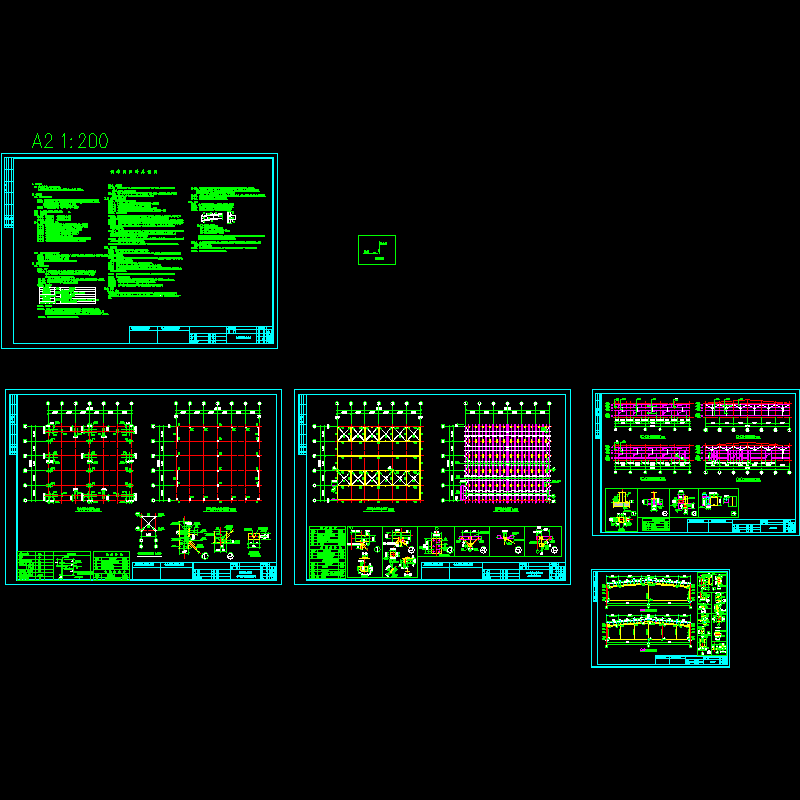 钢结构厂房CAD图纸 - 1