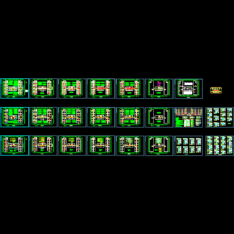 6层大型教学楼电气CAD图纸 - 1