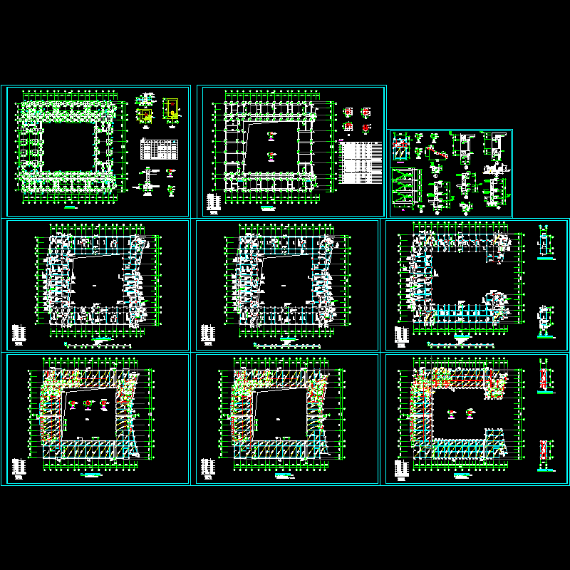 框架教学楼结构CAD施工图纸 - 1