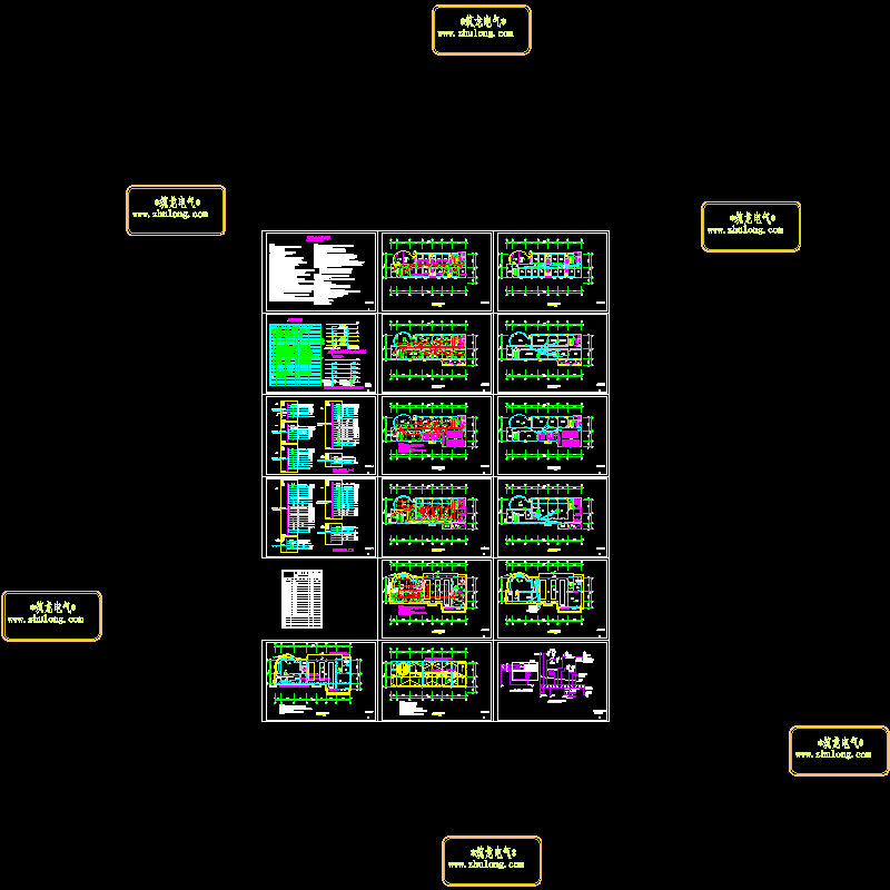 多层消防站全套电气CAD施工图纸 - 1