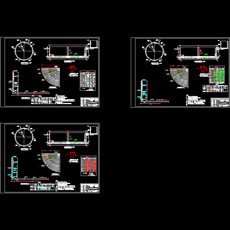 筒形水池结构CAD施工图纸 - 1