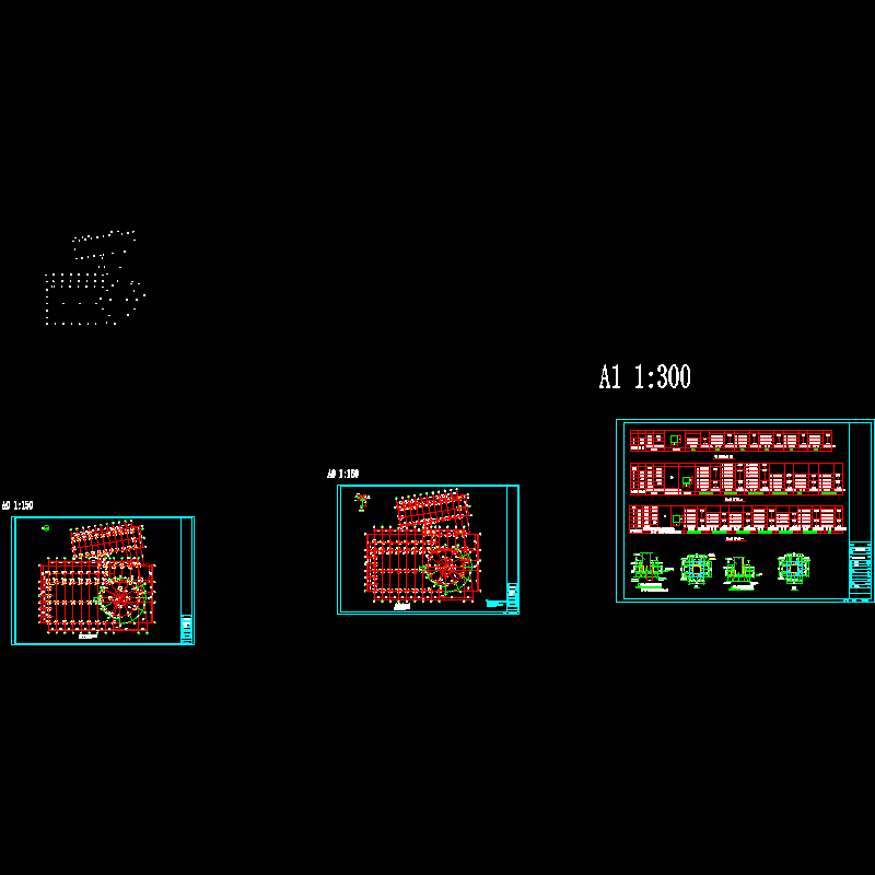 柱平面布置图及柱脚详图.dwg