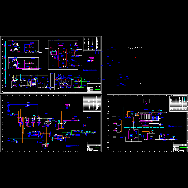 脱硫废水系统CAD施工图纸 - 1