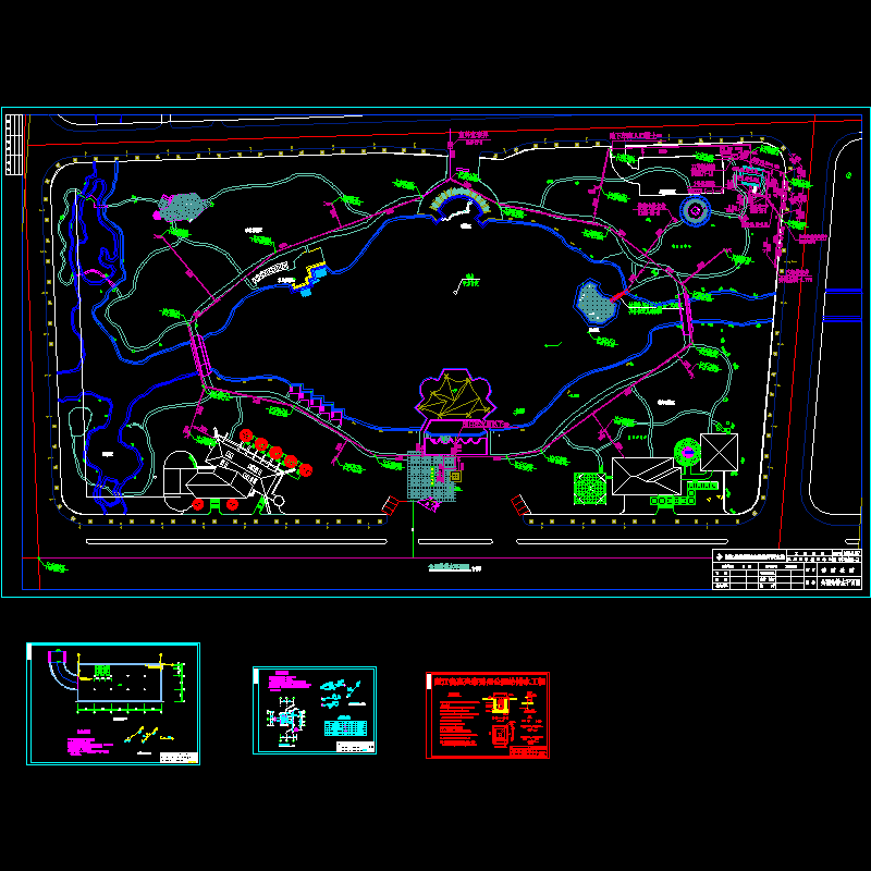 公园给排水平面CAD图纸公厕给排水平面CAD图纸 - 1