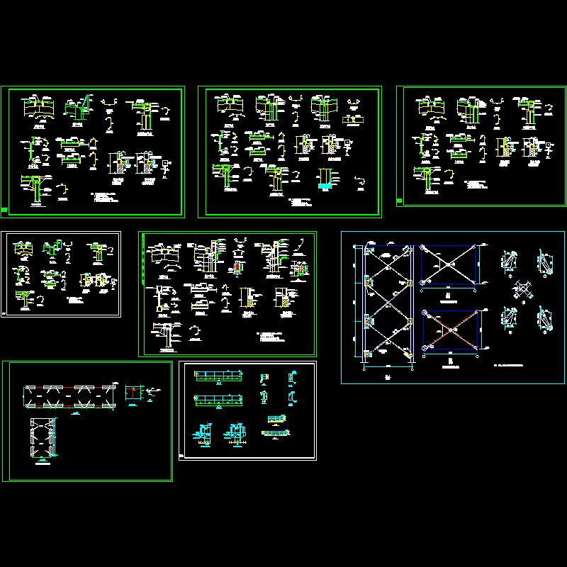 钢结构各类节点构造CAD详图纸 - 1