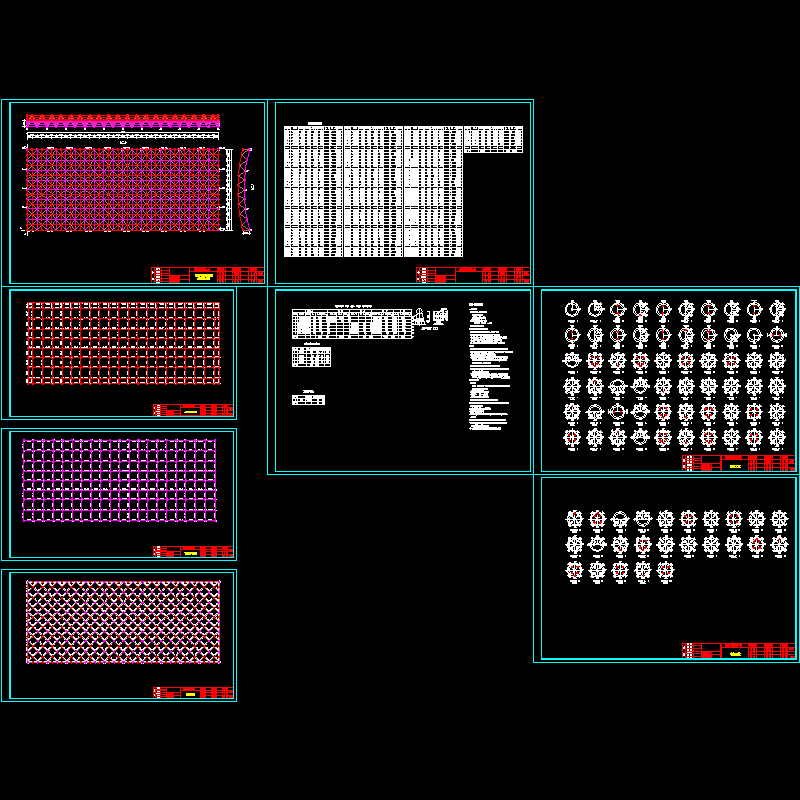 游泳馆网架工程CAD图纸 - 1