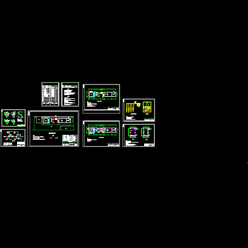 印花废水治理工程成套CAD图纸 - 1