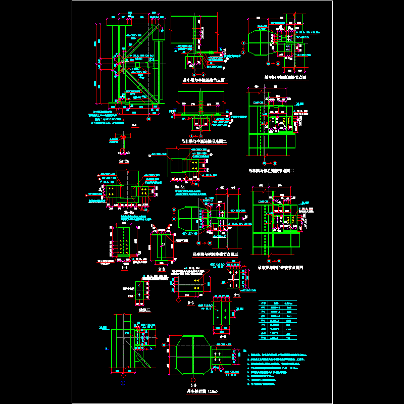 18m吊车梁节点构造CAD详图纸（二） - 1
