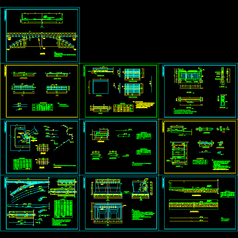关于钢结构桥的节点构造CAD详大样图 - 1