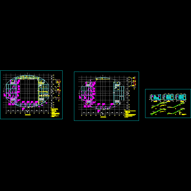 模板及楼板配筋图,楼梯平面图.dwg