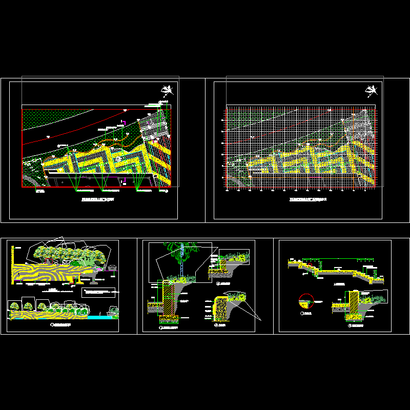 景观生态挡土墙CAD施工图纸 - 1
