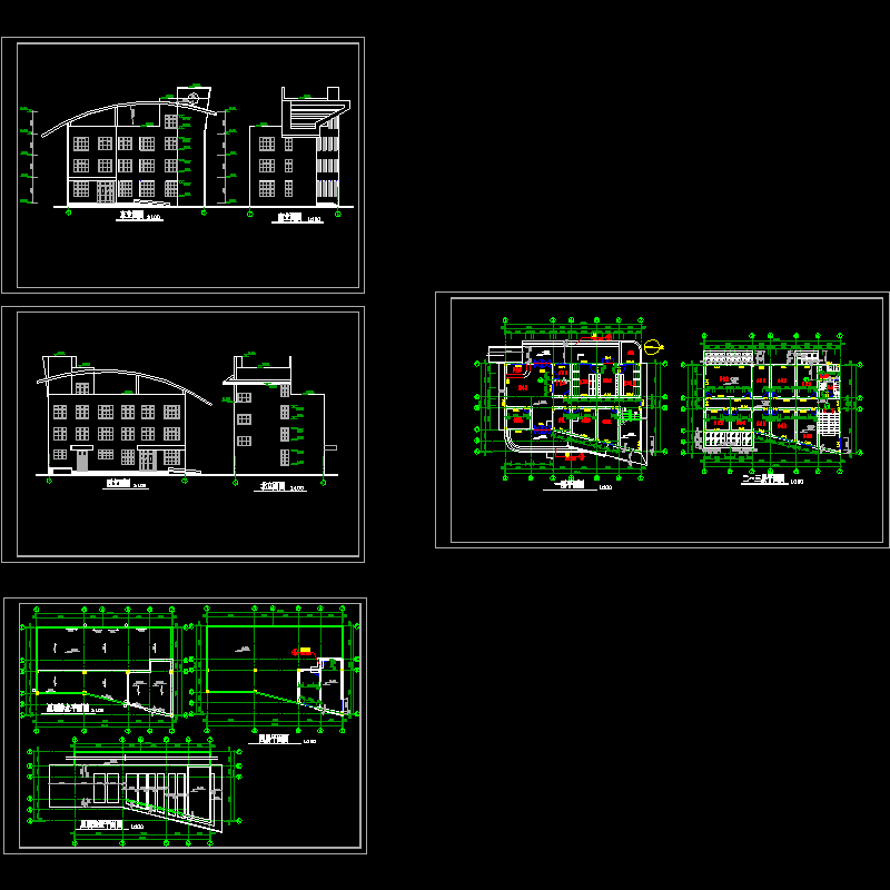 小型汽车站设计建筑施工方案图纸（CAD） - 1