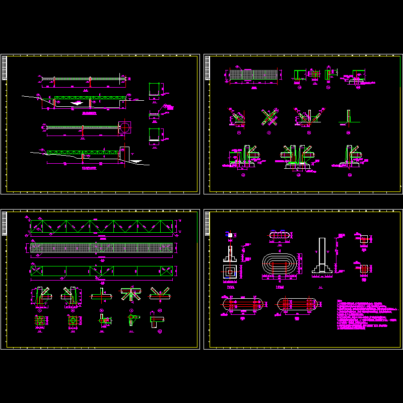 30m跨桥钢结构CAD详图纸 - 1