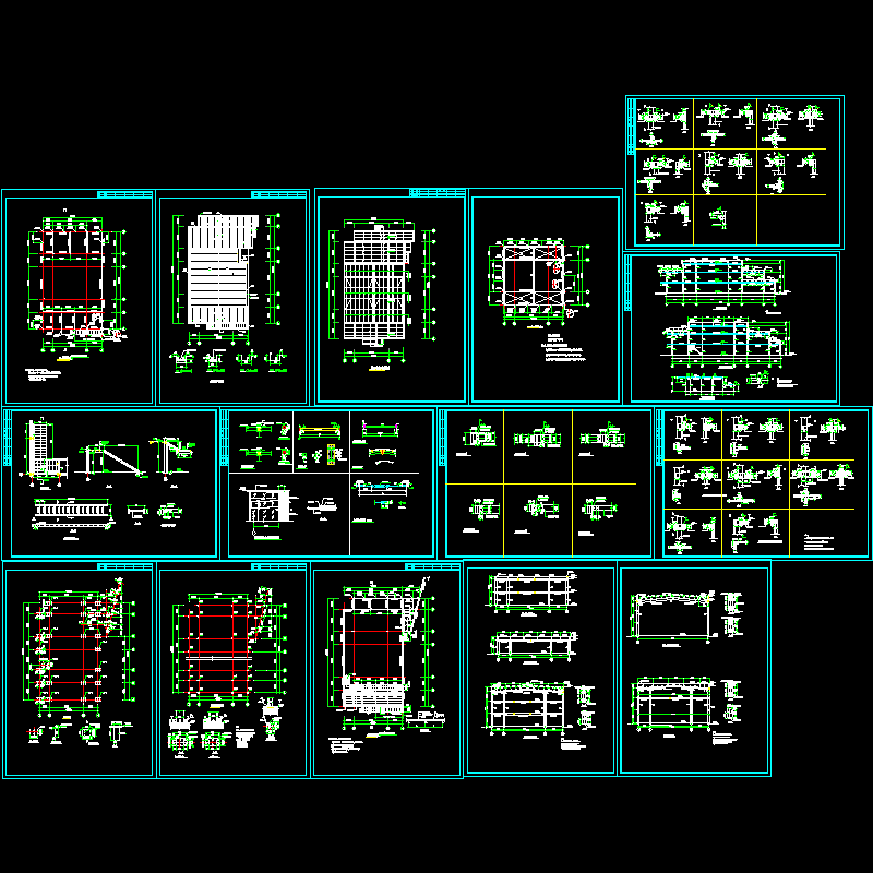 钢结构售楼部CAD图纸 - 1