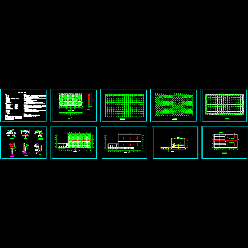体育馆全套设计CAD施工图纸 - 1