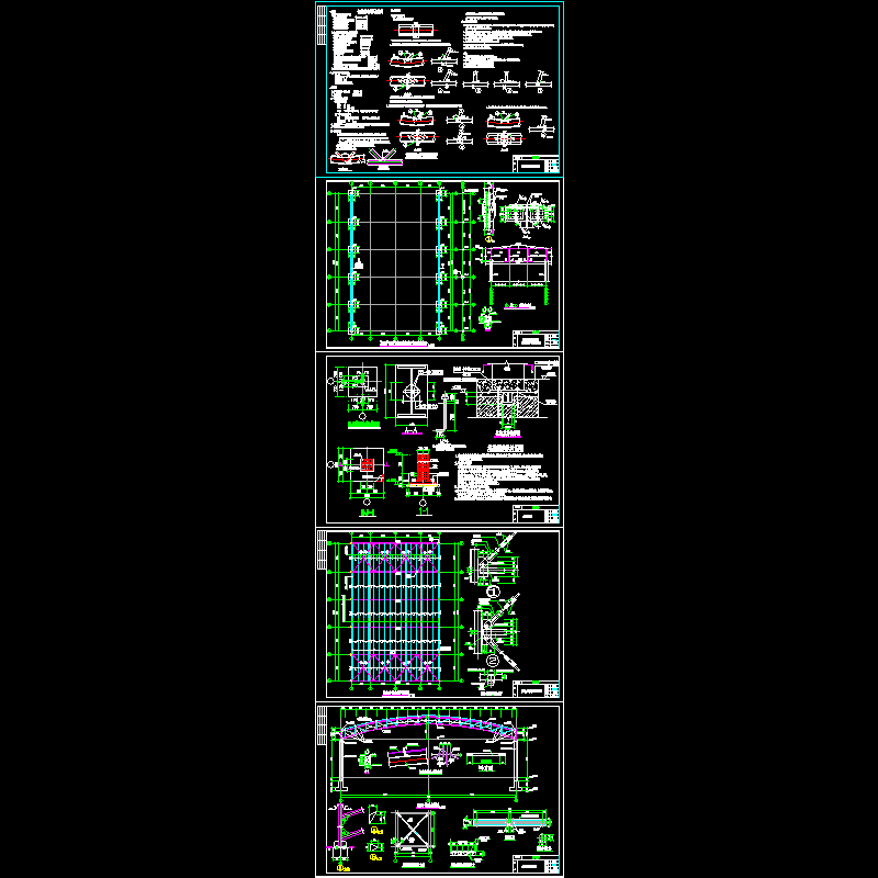 钢管桁架结构菜市场结构设计CAD大样图 - 1