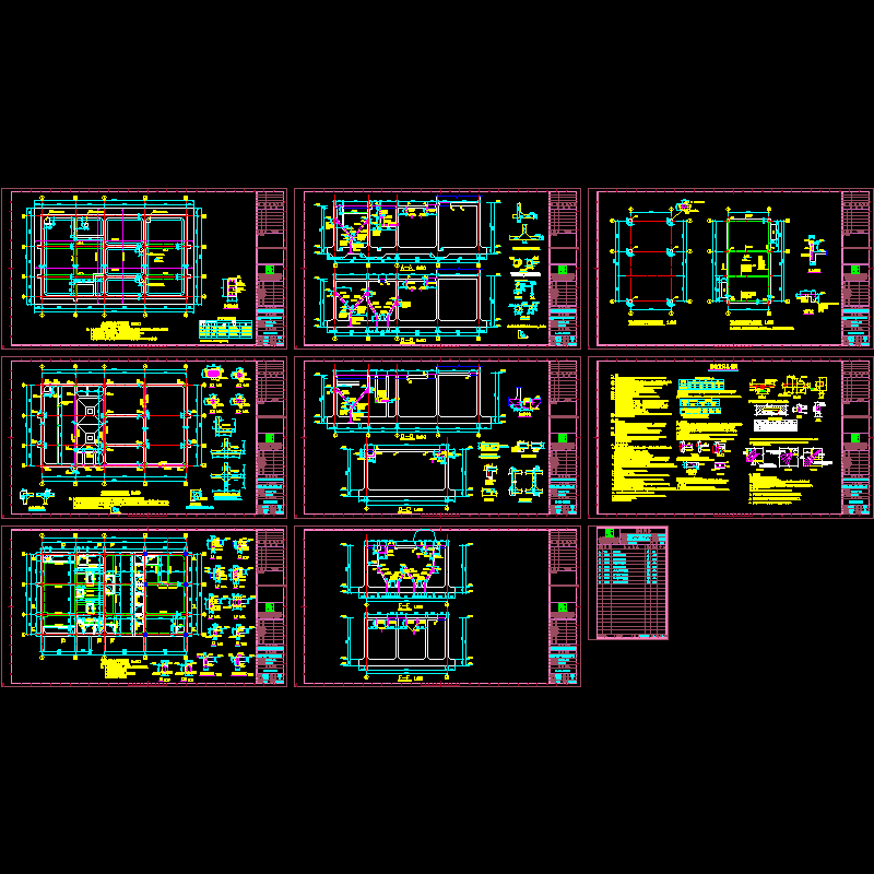 工程污水处理池结构CAD施工图纸 - 1
