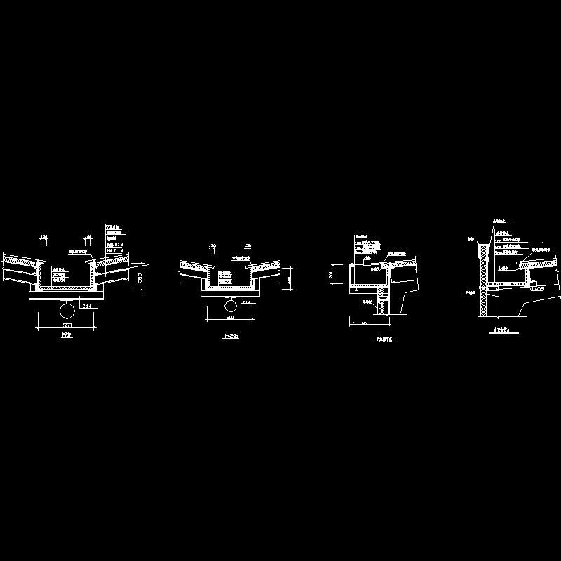 天沟节点构造CAD详图纸 - 1