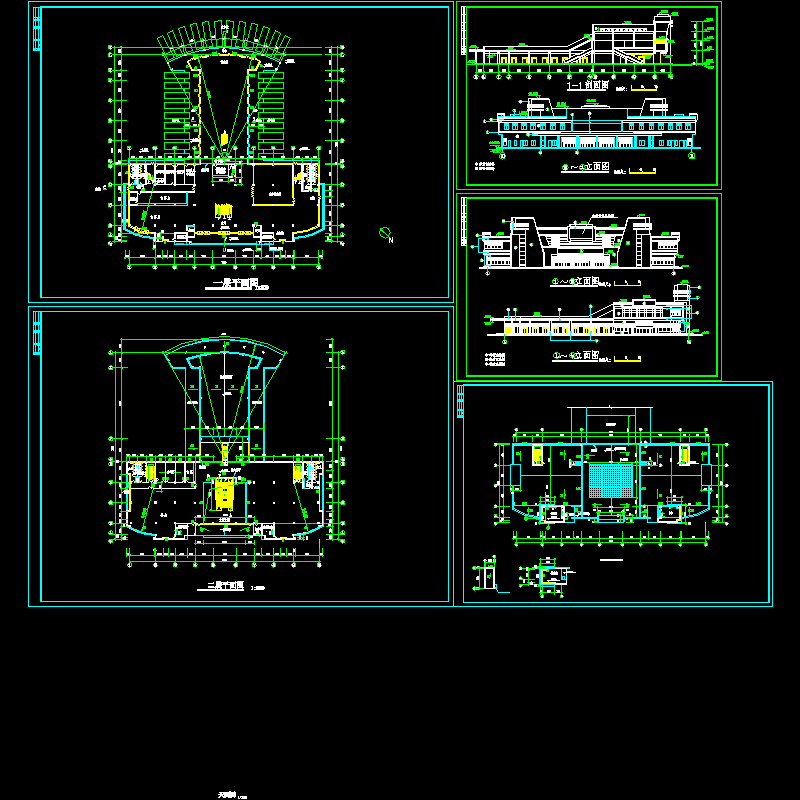 2层汽车客运站建筑方案设计初设图纸（CAD） - 1