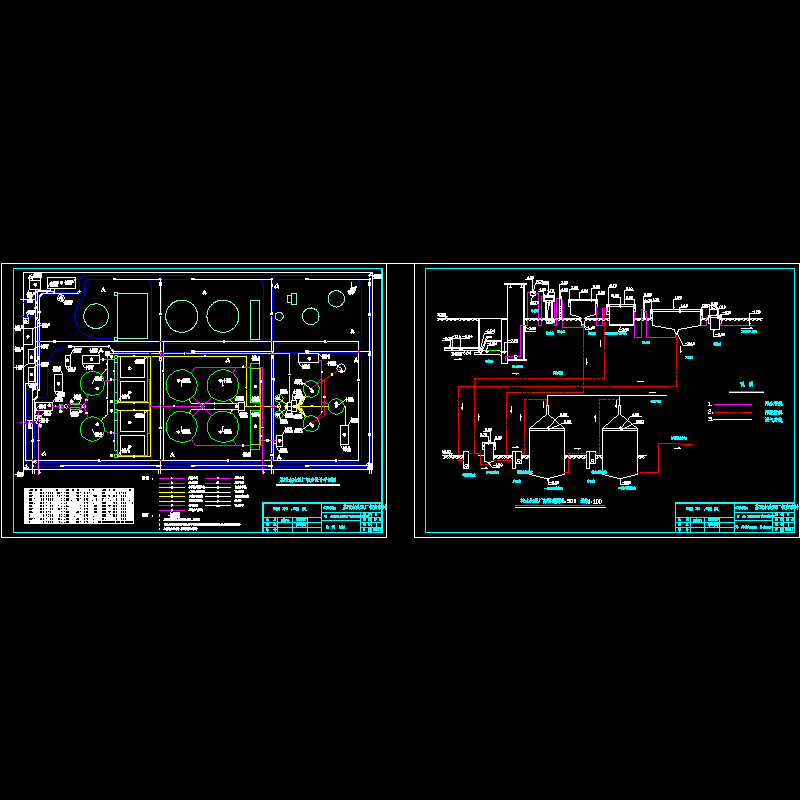 污水处理厂初步设计CAD施工图纸 - 1