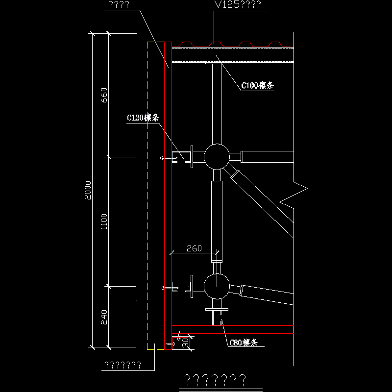 灯箱与挂板节点构造CAD详图纸 - 1