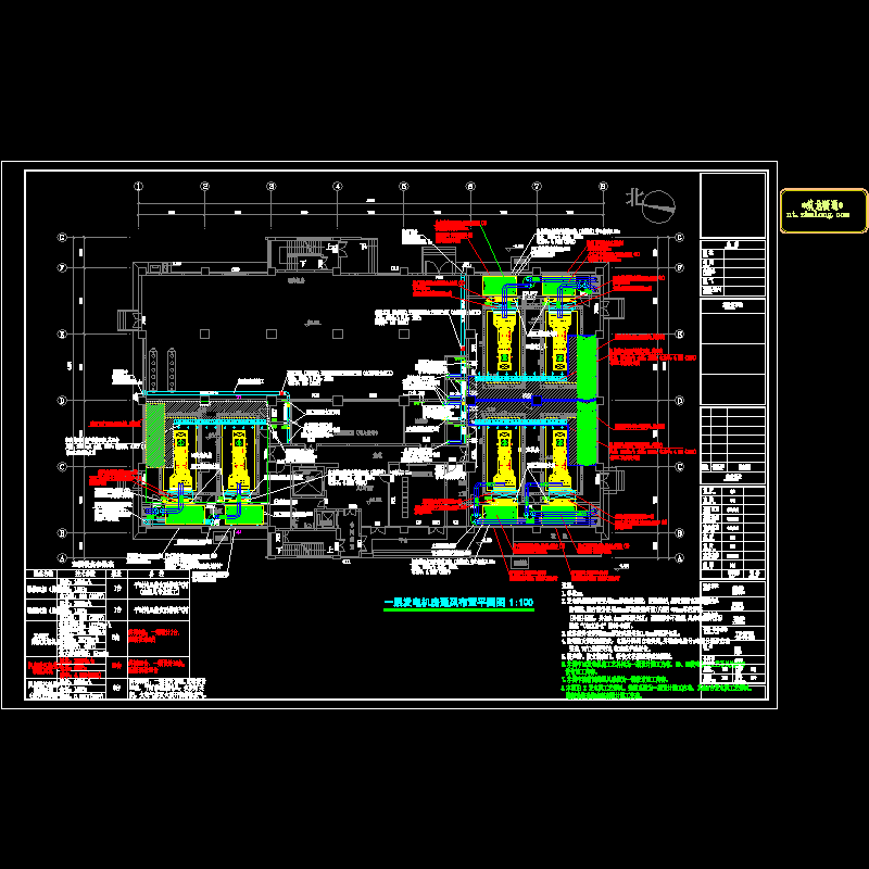 27-一层发电机房通风布置平面图-v1.0.dwg