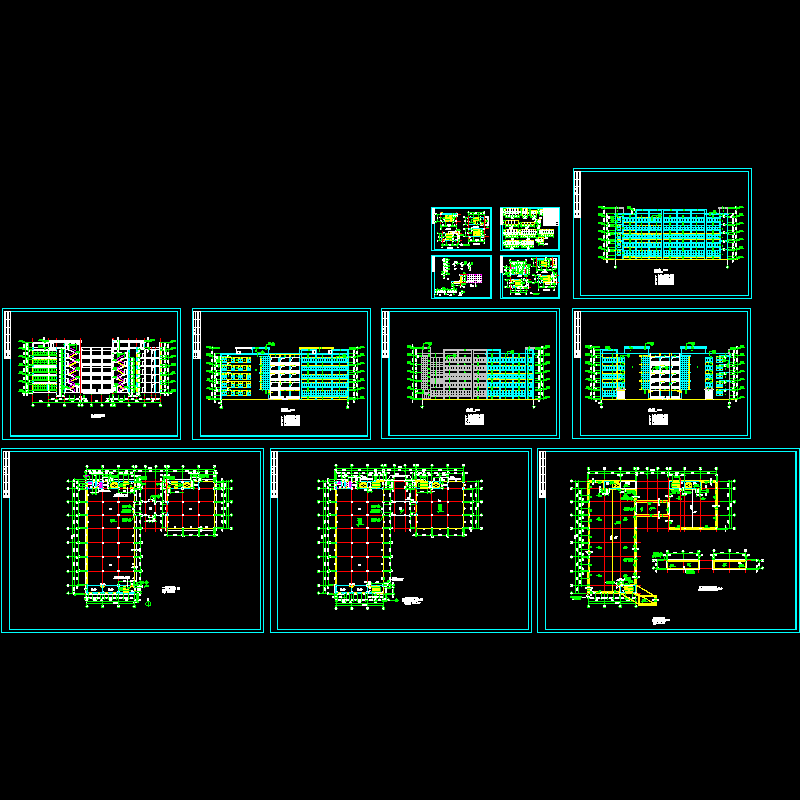 多层厂房建筑施工图.dwg