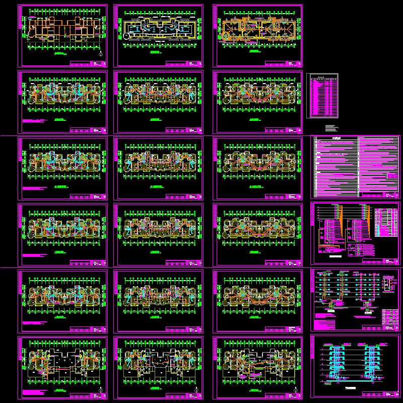 6层住宅建筑电气CAD图纸 - 1