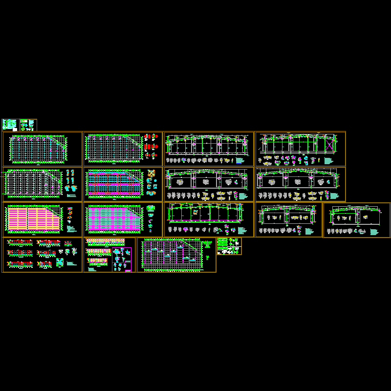 单层轻钢结构厂房结构CAD施工大样图 - 1
