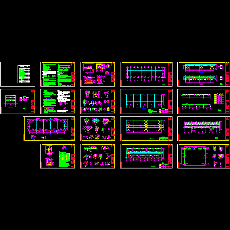18m跨单层门式钢架厂房结构CAD施工图纸 - 1
